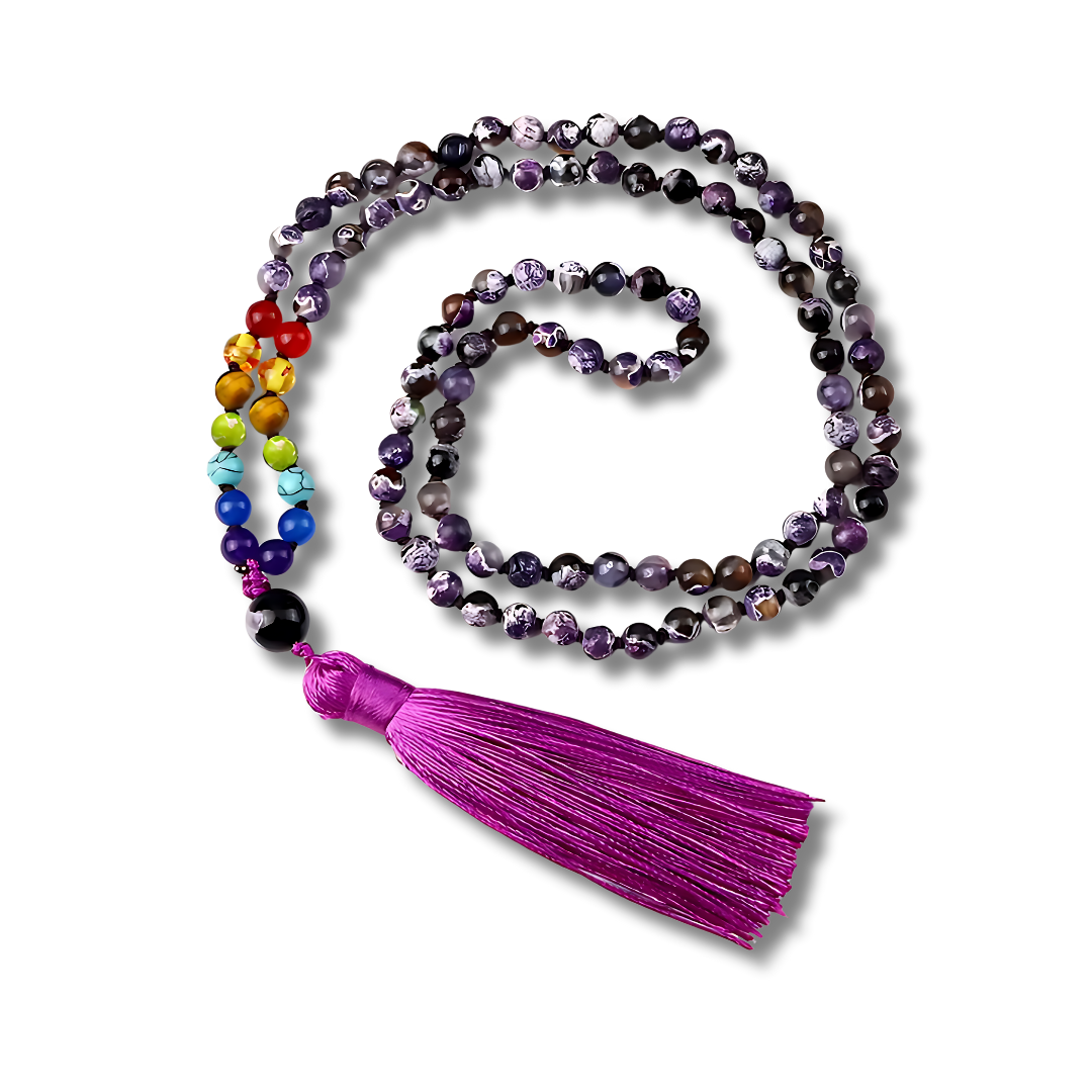 Seven Chakra Mala Beads with Tassel