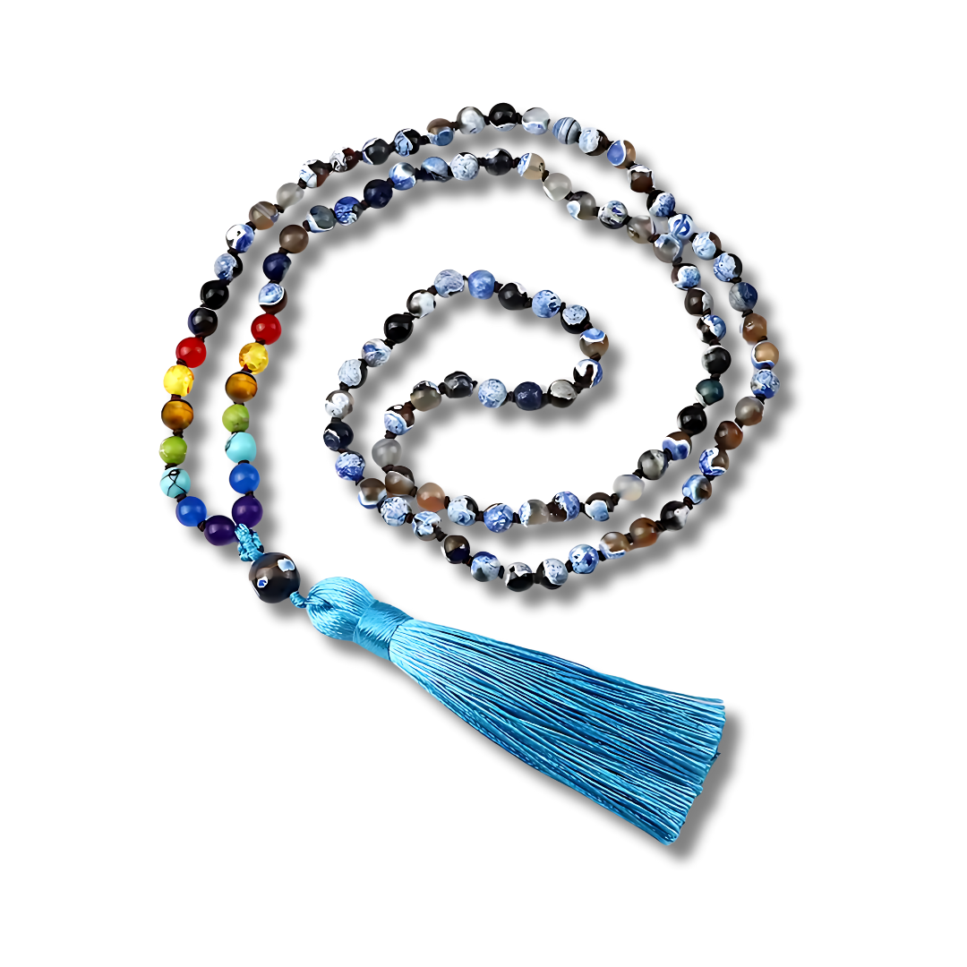 Seven Chakra Mala Beads with Tassel