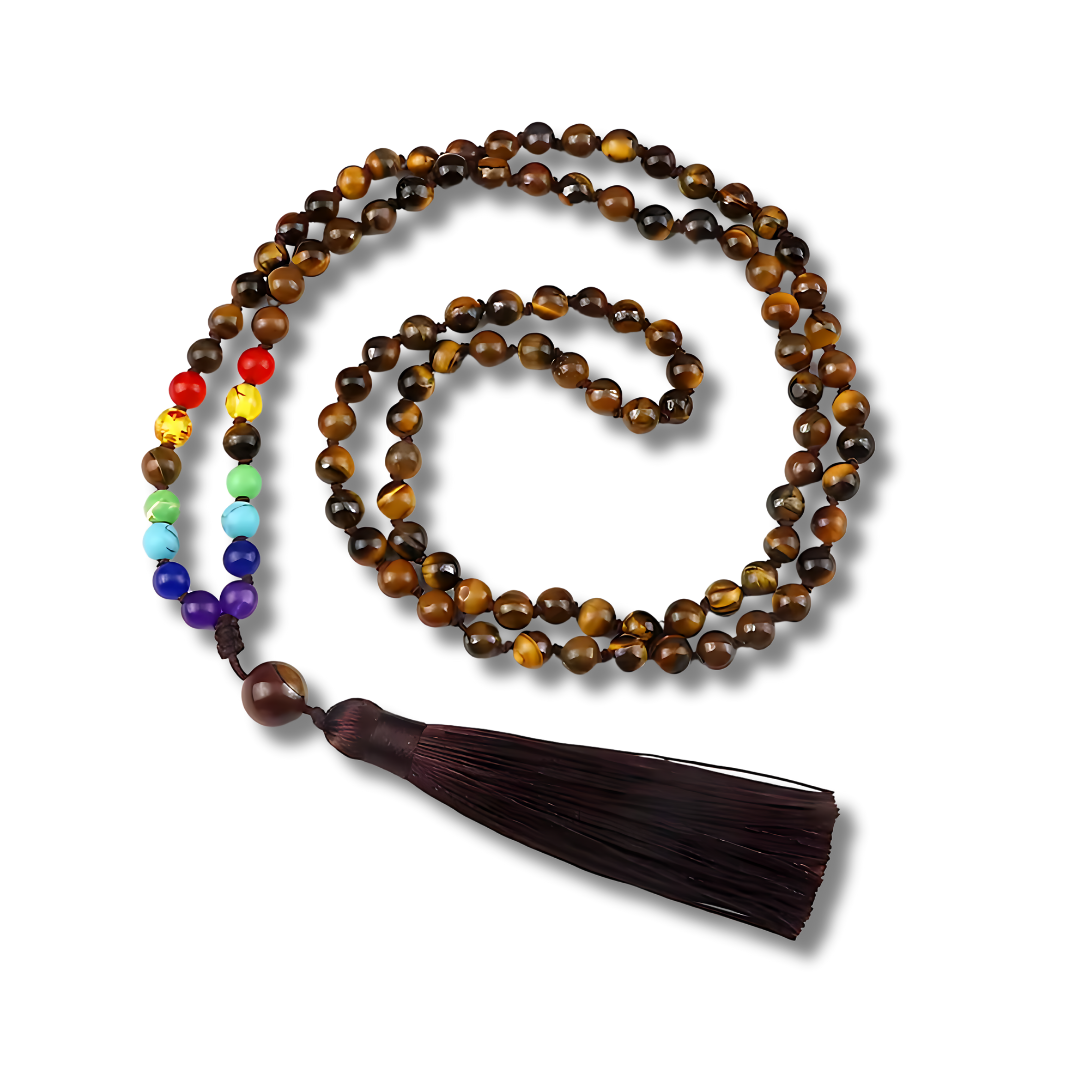 Seven Chakra Mala Beads with Tassel