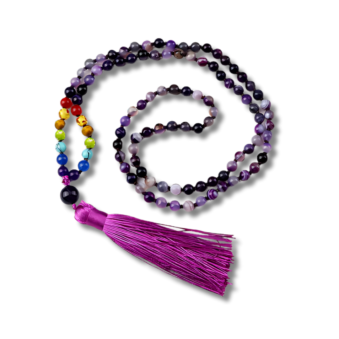 Seven Chakra Mala Beads with Tassel