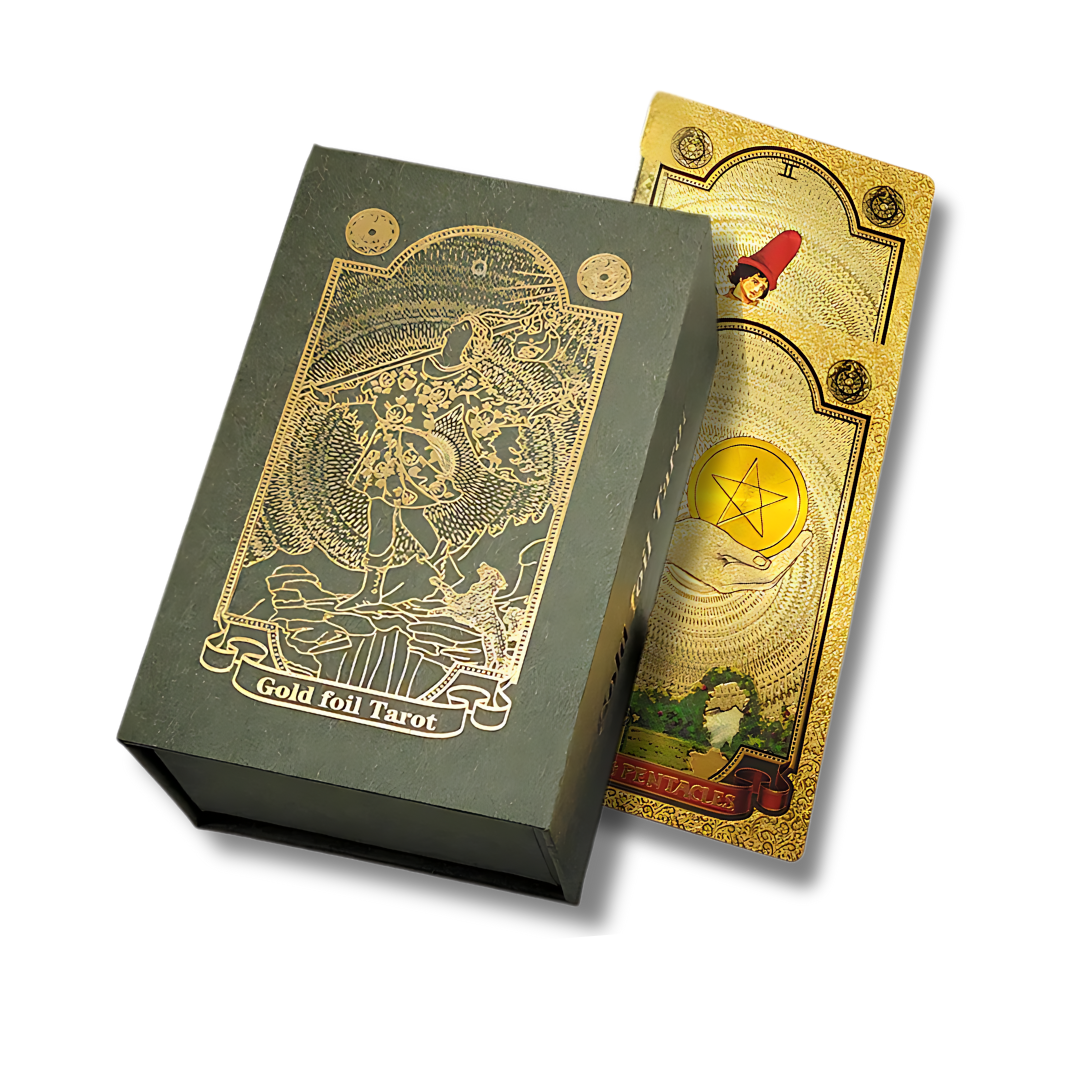 Premium Gold Foil Rider-Waite Tarot Cards (English)